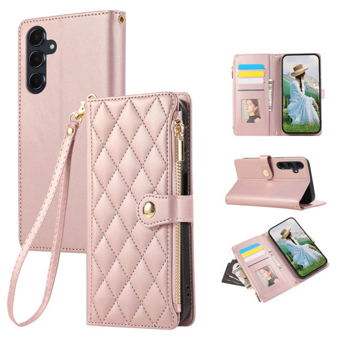 Housse Samsung Galaxy A37 Losange Fermeture Éclair