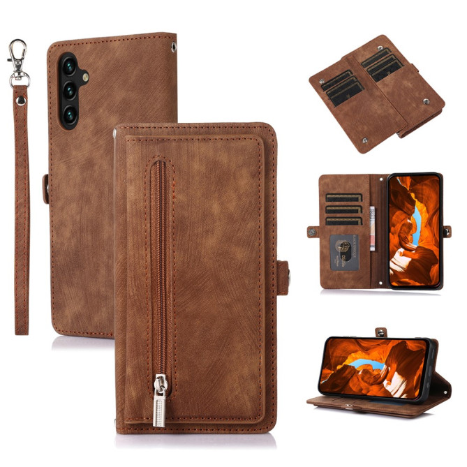 Housse Samsung Galaxy A37 Simili Cuir Fermeture Éclair KIRA