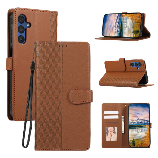 Housse Samsung Galaxy A37 Losange avec Dragonne DINA