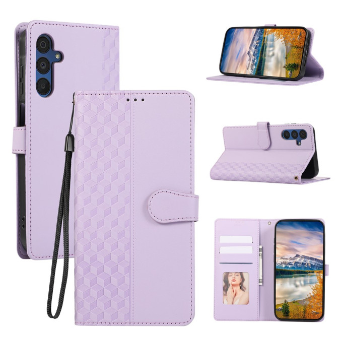 Housse Samsung Galaxy A37 Losange avec Dragonne DINA