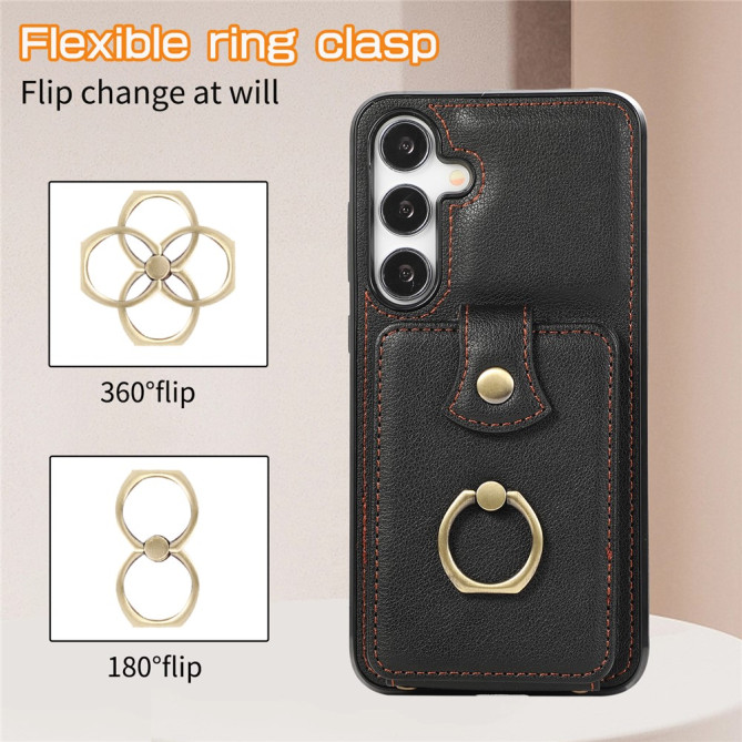 Coque Samsung Galaxy A37 Simili Cuir Support Dragonne