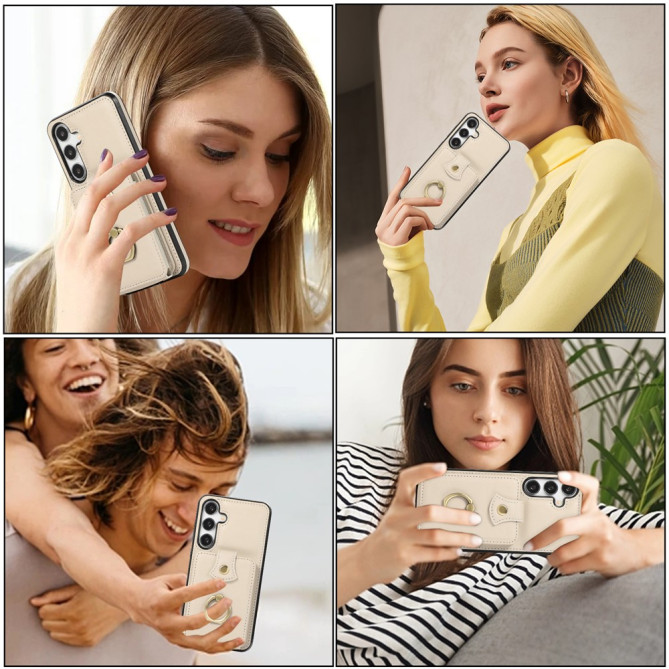 Coque Samsung Galaxy A37 Simili Cuir Support Dragonne