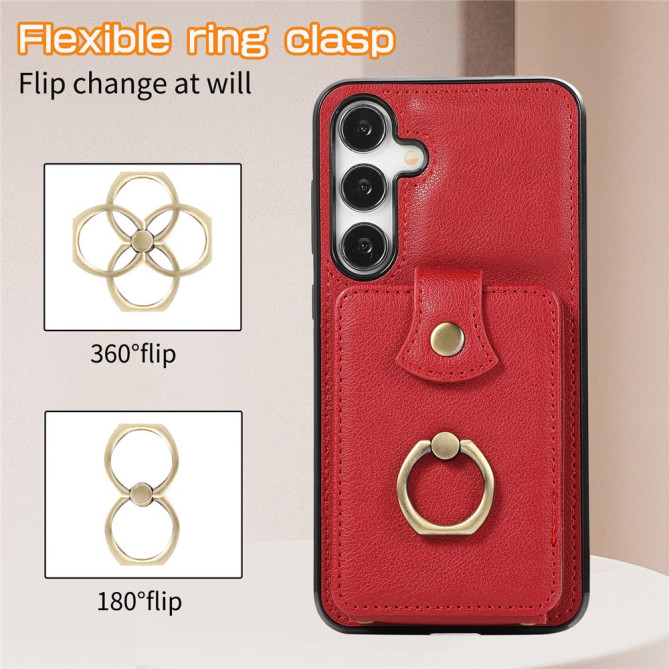 Coque Samsung Galaxy A37 Simili Cuir Support Dragonne