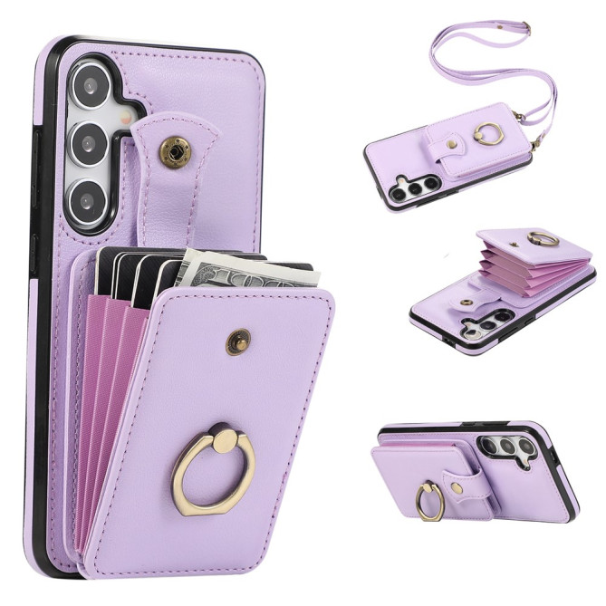 Coque Samsung Galaxy A37 Simili Cuir Support Dragonne