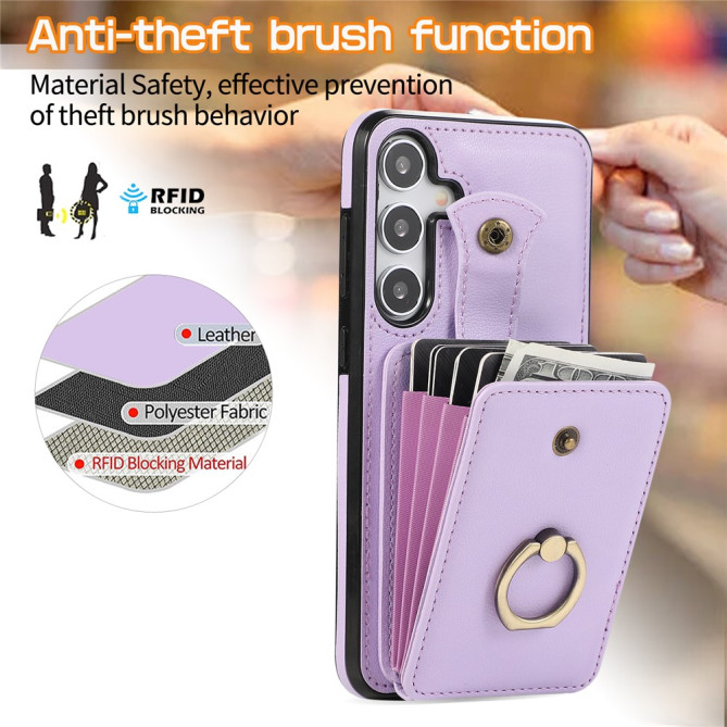 Coque Samsung Galaxy A37 Simili Cuir Support Dragonne