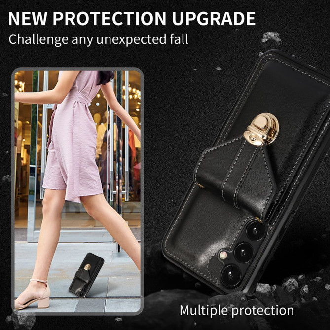 Coque Samsung Galaxy A37 Simili Cuir Support Dragonne ALBA