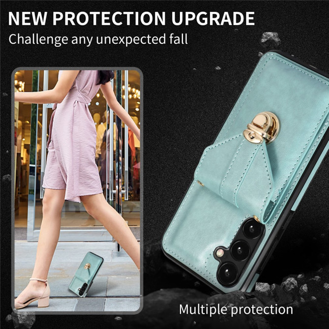 Coque Samsung Galaxy A37 Simili Cuir Support Dragonne ALBA