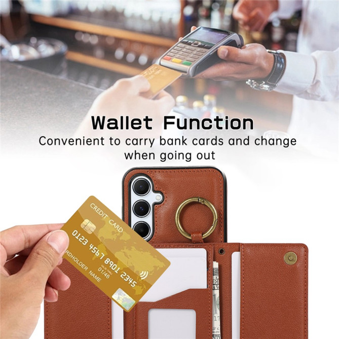 Housse Samsung Galaxy A37 Simili Cuir Fermeture Éclair LUNA