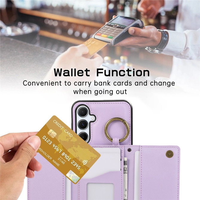 Housse Samsung Galaxy A37 Simili Cuir Fermeture Éclair LUNA