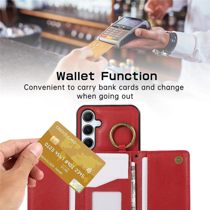 Housse Samsung Galaxy A37 Simili Cuir Fermeture Éclair LUNA