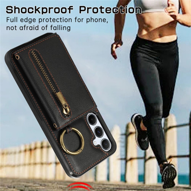 Housse Samsung Galaxy A37 Simili Cuir Fermeture Éclair LUNA