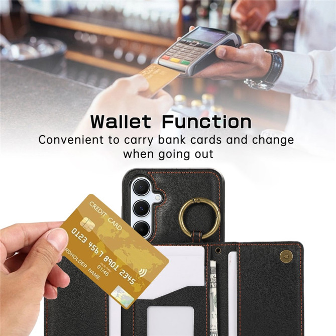 Housse Samsung Galaxy A37 Simili Cuir Fermeture Éclair LUNA