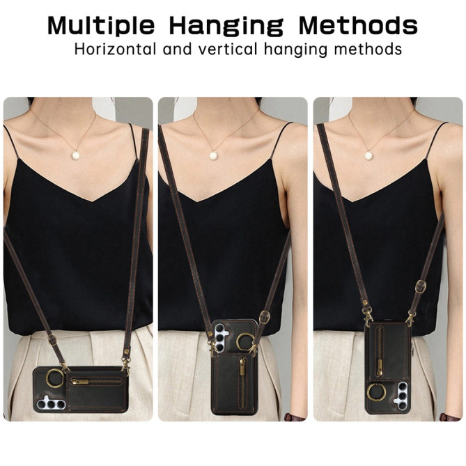 Housse Samsung Galaxy A37 Simili Cuir Fermeture Éclair LUNA