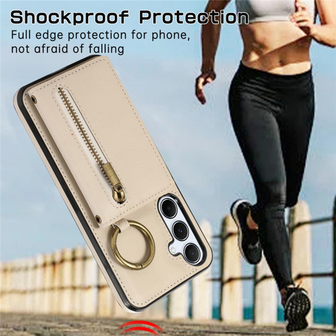 Housse Samsung Galaxy A37 Simili Cuir Fermeture Éclair LUNA