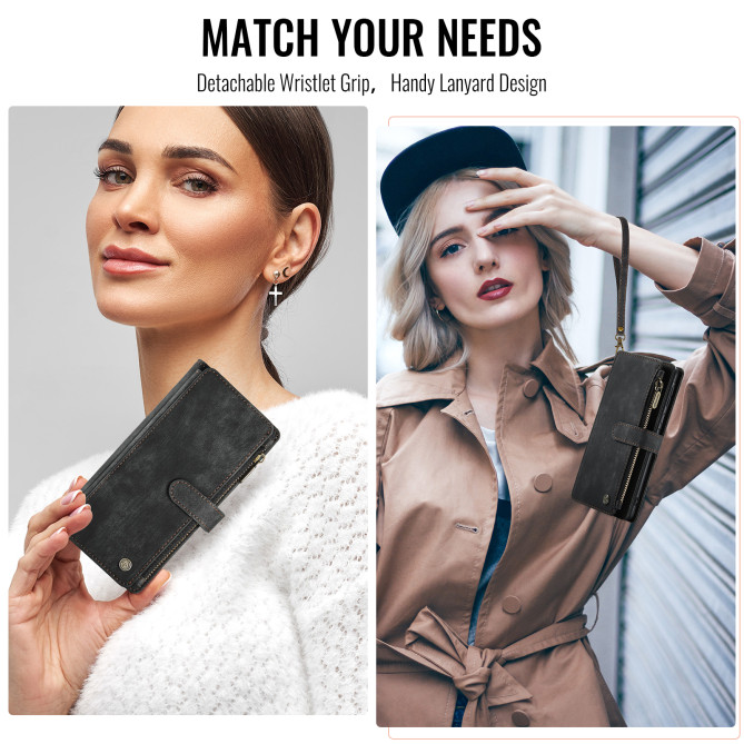 Housse Samsung Galaxy A37 CASEME Simili Cuir Fermeture Éclair