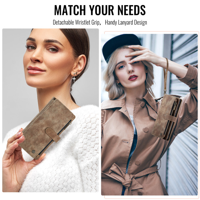 Housse Samsung Galaxy A37 CASEME Simili Cuir Fermeture Éclair