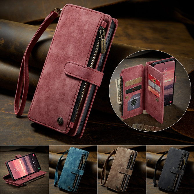 Housse Samsung Galaxy A37 CASEME Simili Cuir Fermeture Éclair