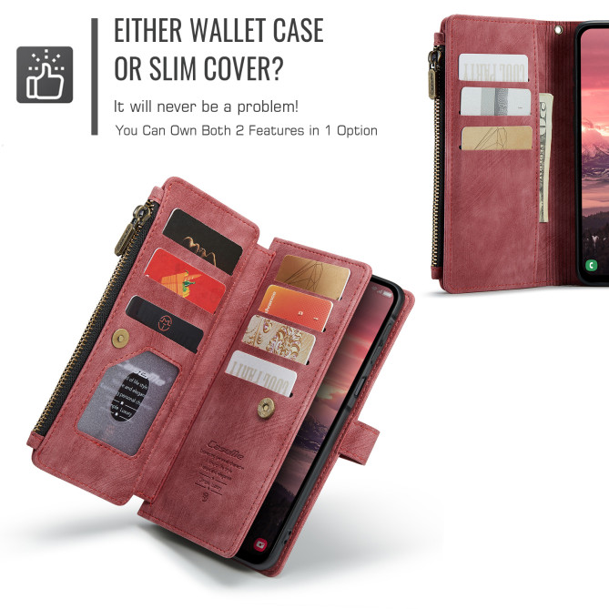 Housse Samsung Galaxy A37 CASEME Simili Cuir Fermeture Éclair