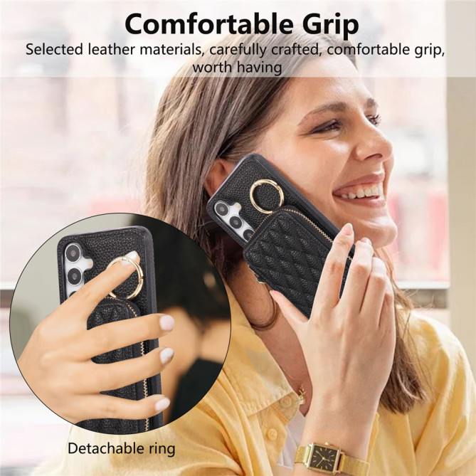 Housse Samsung Galaxy A37 Simili Cuir Fermeture Éclair MAIA