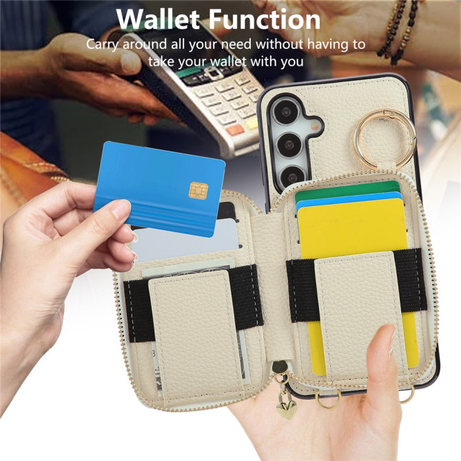 Housse Samsung Galaxy A37 Simili Cuir Fermeture Éclair MAIA