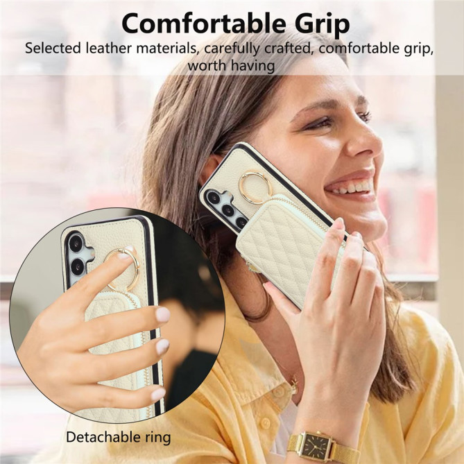 Housse Samsung Galaxy A37 Simili Cuir Fermeture Éclair MAIA