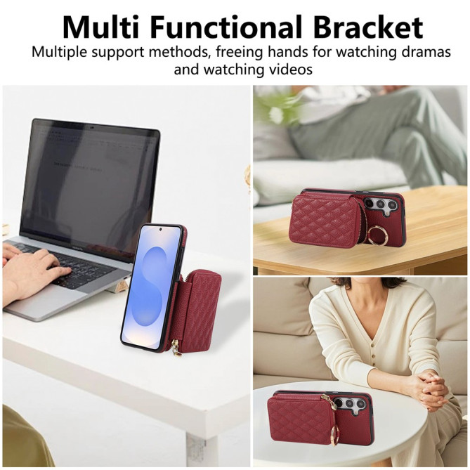 Housse Samsung Galaxy A37 Simili Cuir Fermeture Éclair MAIA