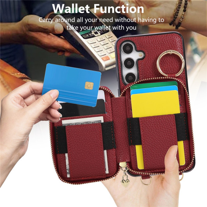 Housse Samsung Galaxy A37 Simili Cuir Fermeture Éclair MAIA