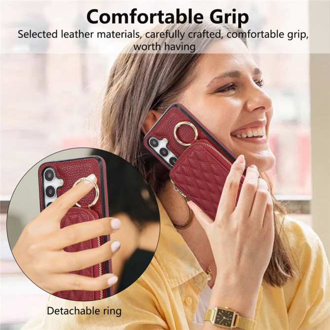 Housse Samsung Galaxy A37 Simili Cuir Fermeture Éclair MAIA