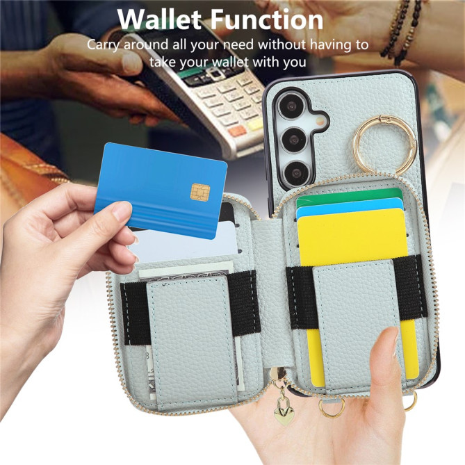 Housse Samsung Galaxy A37 Simili Cuir Fermeture Éclair MAIA