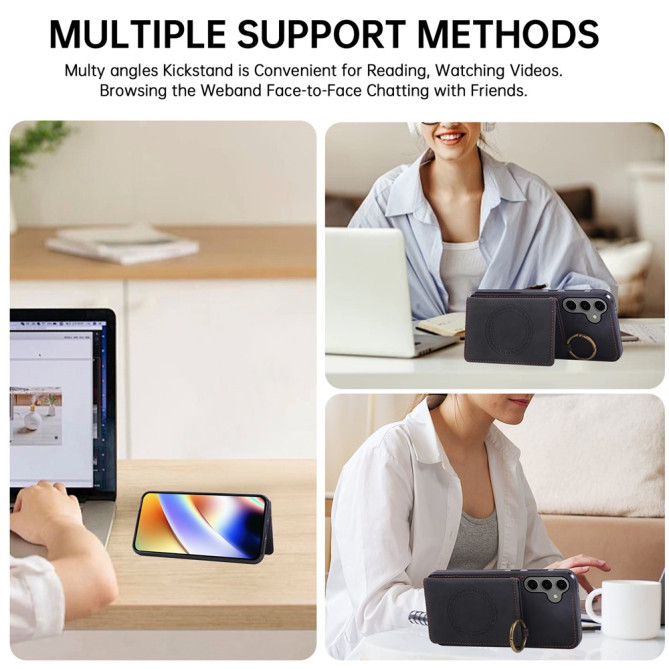 Coque Samsung Galaxy A37 Simili Cuir avec Support CARA