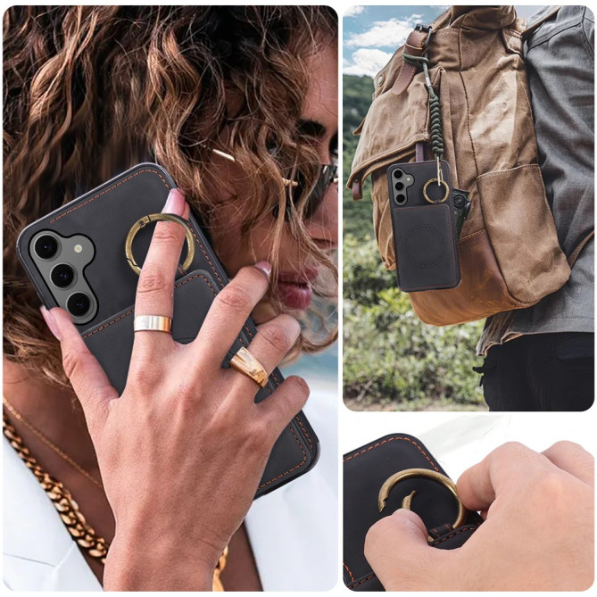 Coque Samsung Galaxy A37 Simili Cuir avec Support CARA