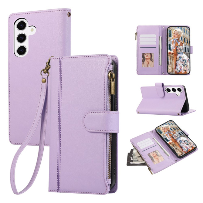 Housse Samsung Galaxy A37 Simili Cuir Fermeture Éclair NINA