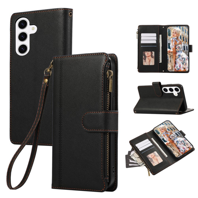 Housse Samsung Galaxy A37 Simili Cuir Fermeture Éclair NINA