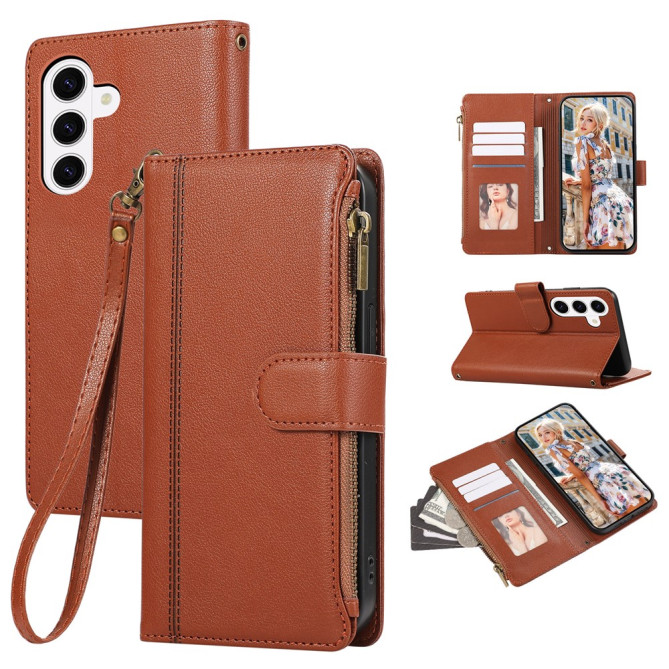 Housse Samsung Galaxy A37 Simili Cuir Fermeture Éclair NINA