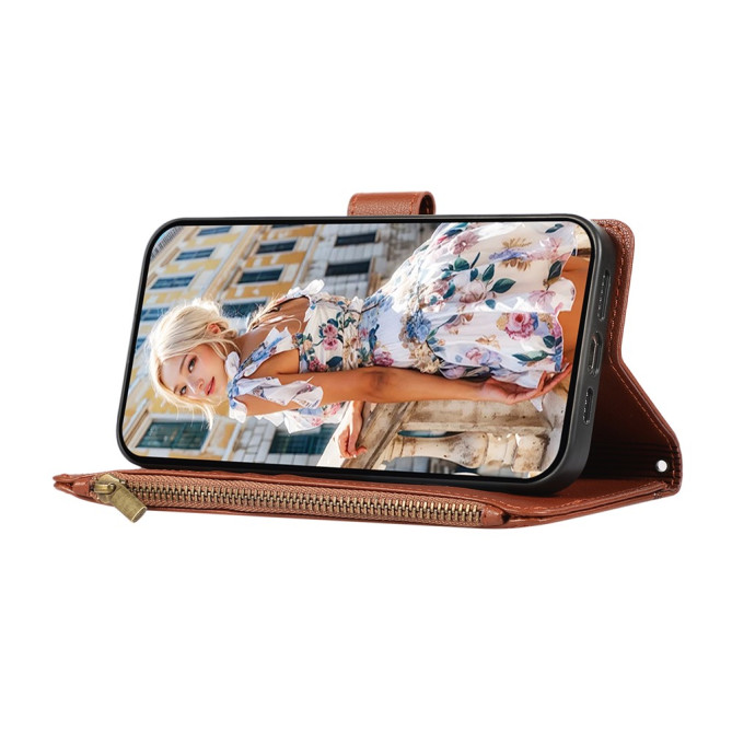 Housse Samsung Galaxy A37 Simili Cuir Fermeture Éclair NINA