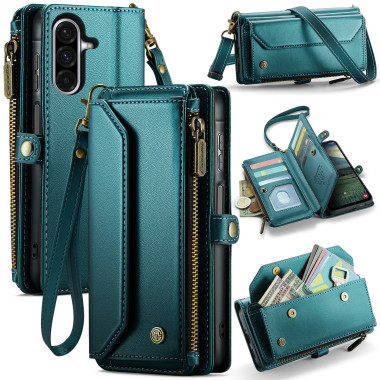 Housse Samsung Galaxy A37 CASEME Simili Cuir Fermeture Éclair ALBA