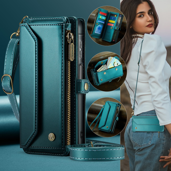 Housse Samsung Galaxy A37 CASEME Simili Cuir Fermeture Éclair ALBA