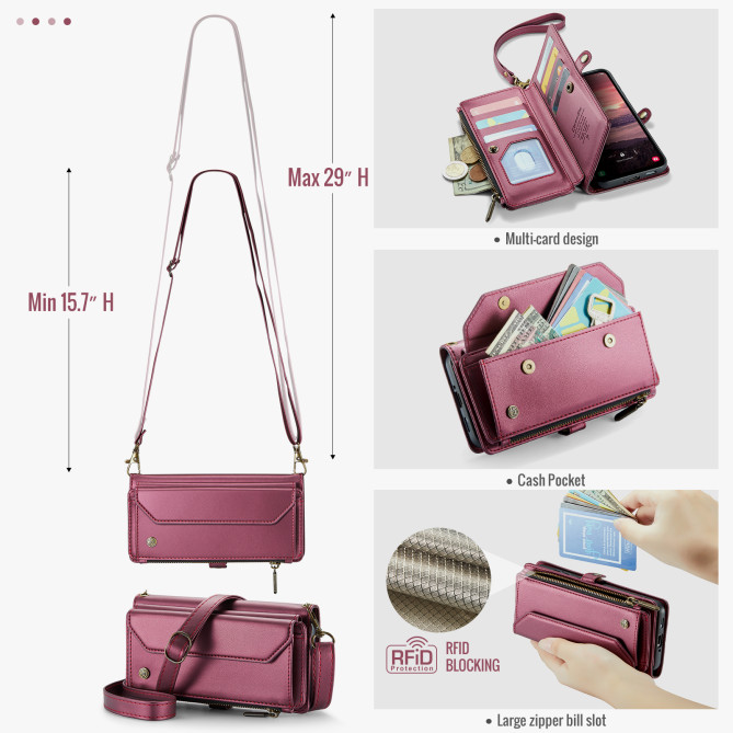 Housse Samsung Galaxy A37 CASEME Simili Cuir Fermeture Éclair ALBA