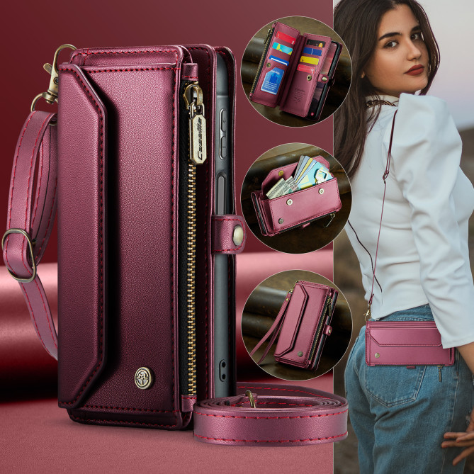 Housse Samsung Galaxy A37 CASEME Simili Cuir Fermeture Éclair ALBA