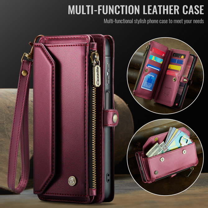 Housse Samsung Galaxy A37 CASEME Simili Cuir Fermeture Éclair ALBA