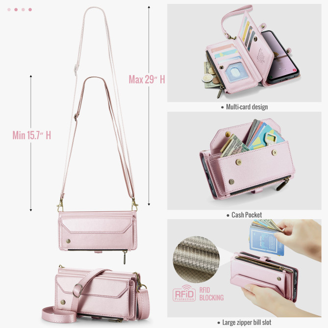 Housse Samsung Galaxy A37 CASEME Simili Cuir Fermeture Éclair ALBA