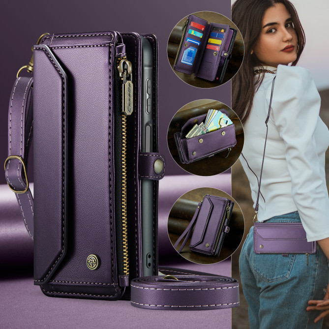 Housse Samsung Galaxy A37 CASEME Simili Cuir Fermeture Éclair ALBA