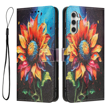 Housse Samsung Galaxy A37 Tournesol avec Dragonne ALBA