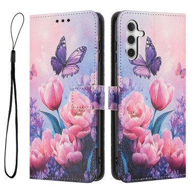 Housse Samsung Galaxy A37 Papillon avec Dragonne DINA