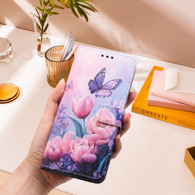 Housse Samsung Galaxy A37 Papillon avec Dragonne DINA