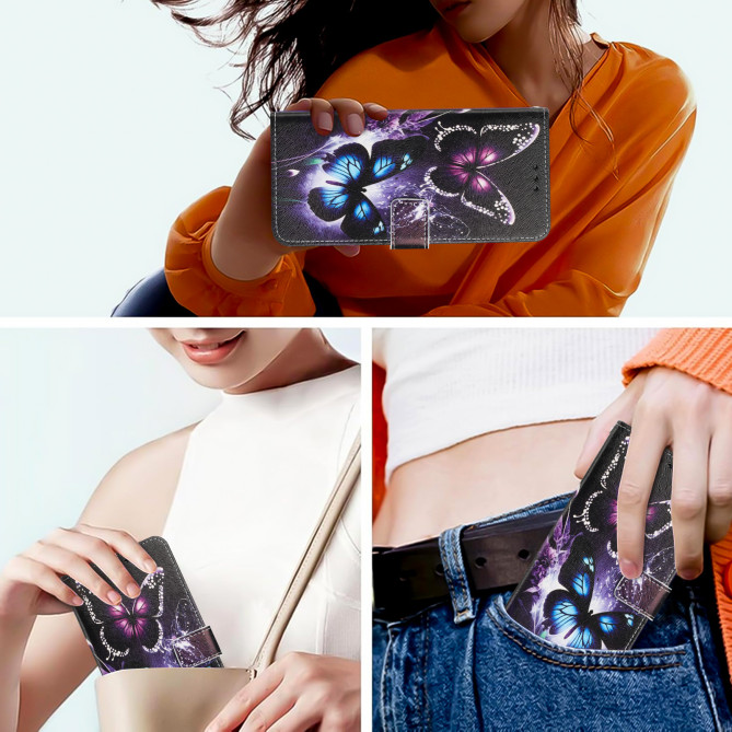 Housse Samsung Galaxy A37 Papillons avec Dragonne