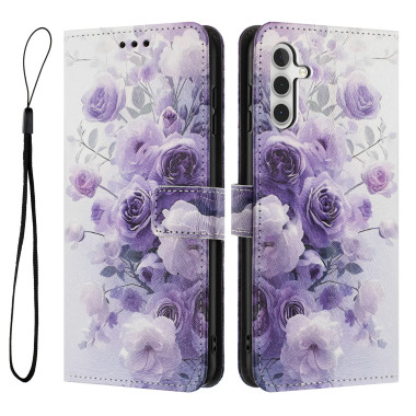 Housse Samsung Galaxy A37 Purple Rose avec Dragonne