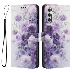 Housse Samsung Galaxy A37 Purple Rose avec Dragonne