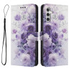 Housse Samsung Galaxy A37 Purple Rose avec Dragonne