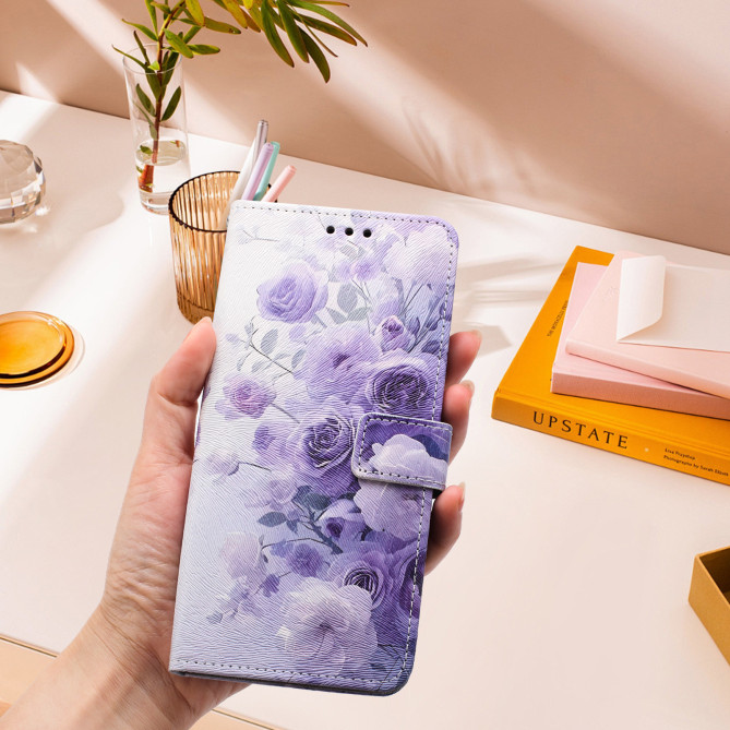Housse Samsung Galaxy A37 Purple Rose avec Dragonne